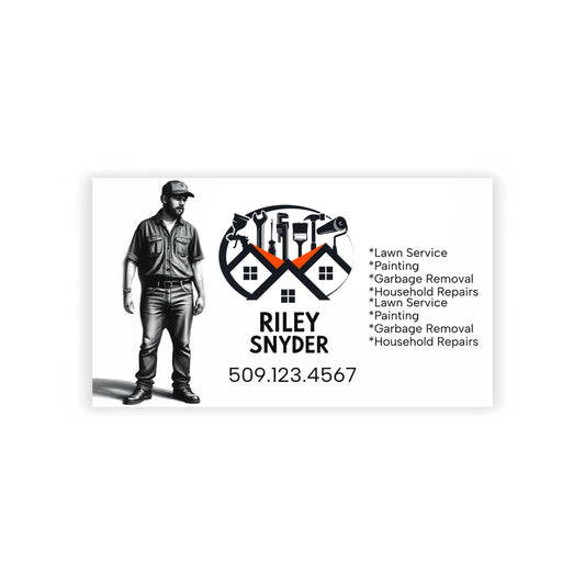 Business Cards for Contractors | Customizable Service Cards | Perfect for Lawn Care, Home Repairs, and Painting | Professional Networking