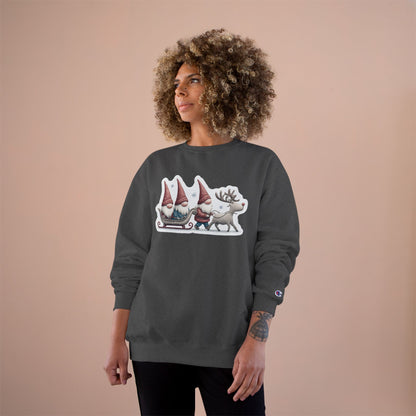 Holiday Gnome Sweatshirt, Cozy Christmas Apparel, Gift for Her, Winter Fashion, Cute Gnome Design