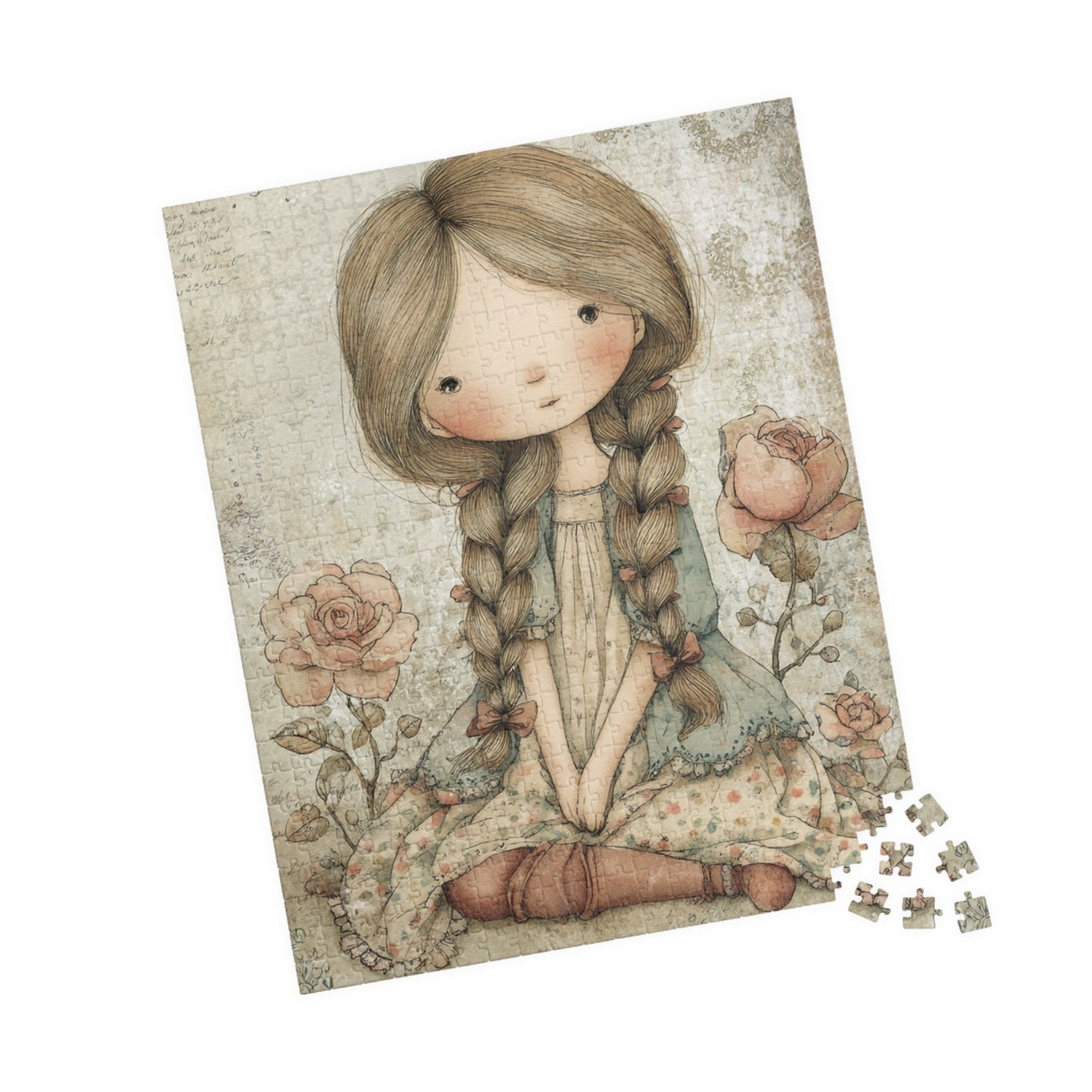 Cute Illustrated Girl Puzzle, Charming Wall Art for Kids, 110-1014 Piece, Perfect Gift for Birthdays, Family Game Nights, Educational Toys