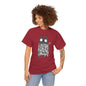 Line Art Abstract Cat Graphic Tee, Unisex Heavy Cotton Tee, Cute Cat Shirt, Unique Gift for Cat Lovers