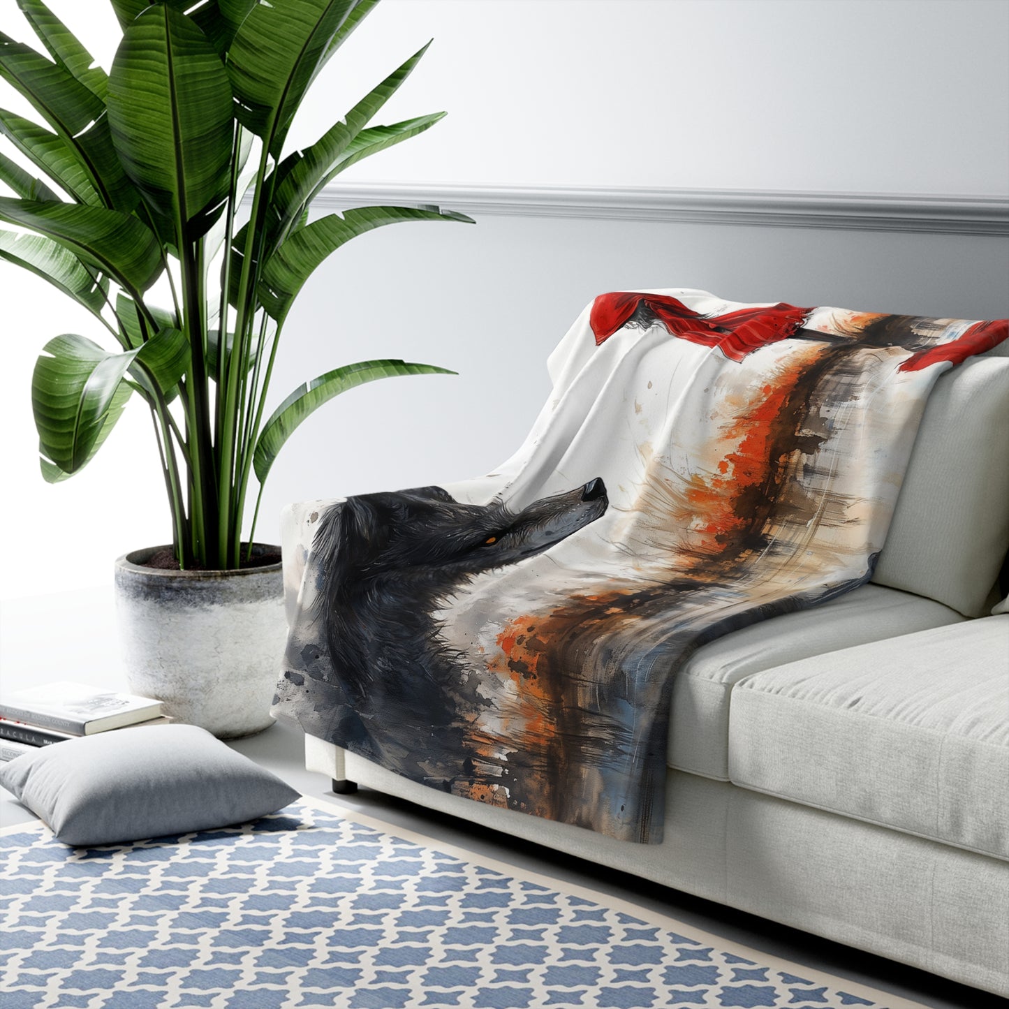 Sherpa Fleece Blanket - Little Red Riding Hood Grunge Look