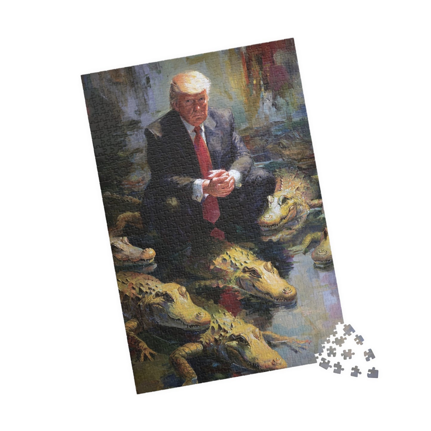 Donald Trump Crocodile Puzzle - 110, 252, 520, 1014-piece | Alligator Alcatraz