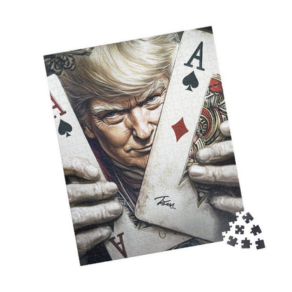 Trump Playing Cards Puzzle - 110, 252, 520, 1014-Piece Fun for Gamers, Collectors, Gift for Birthdays, Christmas, Family Game Night