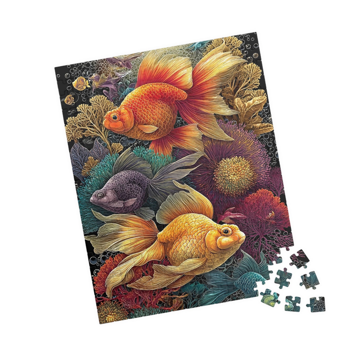 Vibrant Goldfish Puzzle | 110, 252, 520, 1014 Piece Jigsaw Puzzle