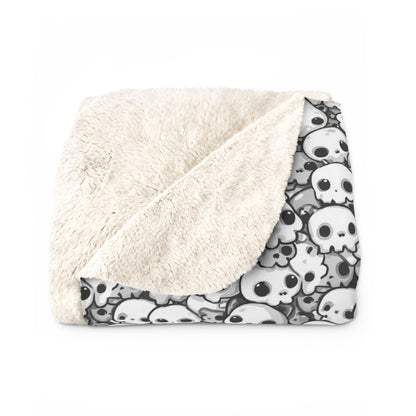 Cozy Skull Fleece Blanket | Bohemian Home Decor, Halloween Throw, Gift for Him/Her, Soft Blanket for Movie Nights, Goth Decor