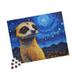 Meerkat Starry Night Puzzle - Fun Family Activity, Gift for Puzzle Lovers, Unique Home Decor, Challenge for All Ages, Ideal for Holidays