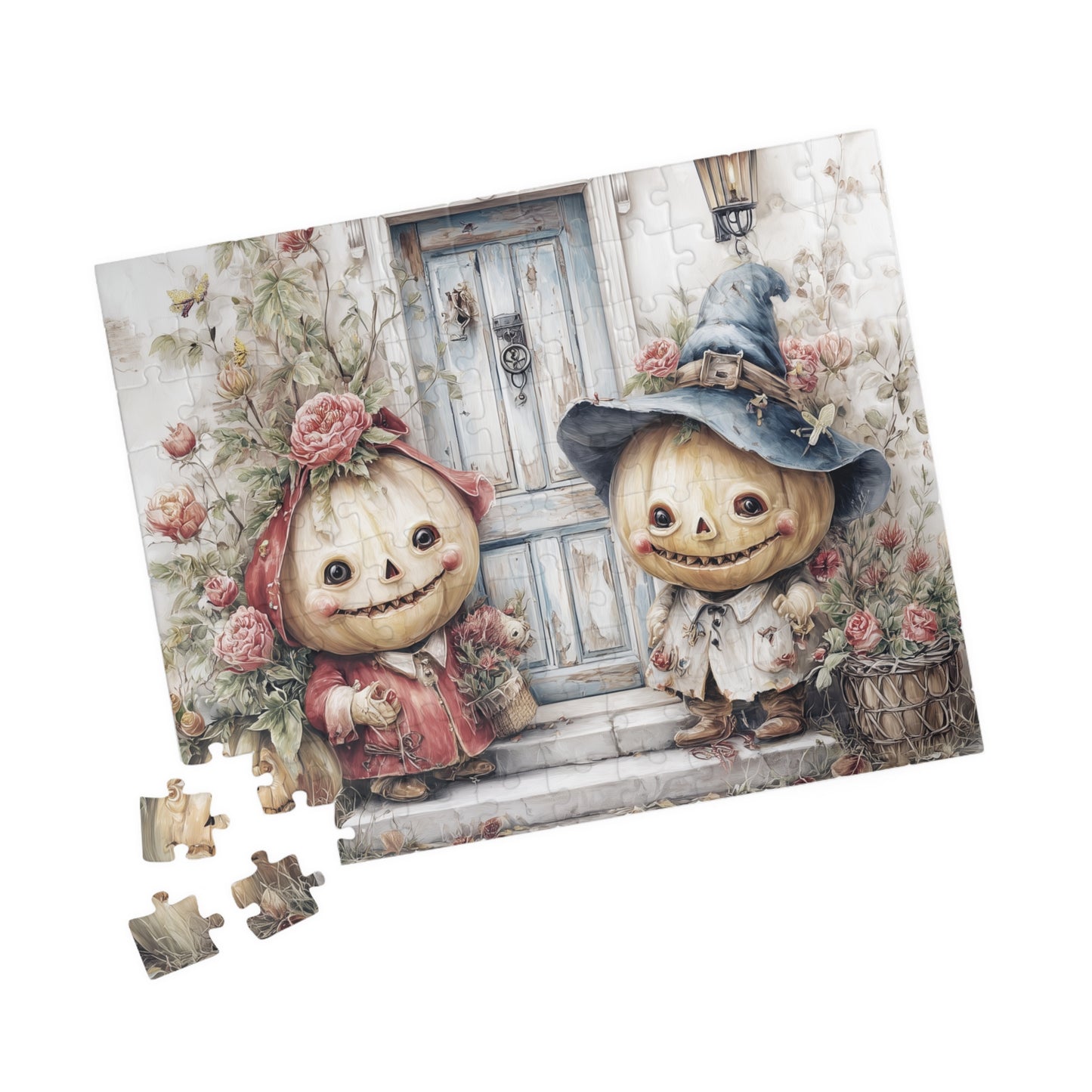 Whimsical Pumpkin Puzzle, Fall Family Activity, Autumn Decor Gift, Halloween Fun, 110-1014-Piece Jigsaw