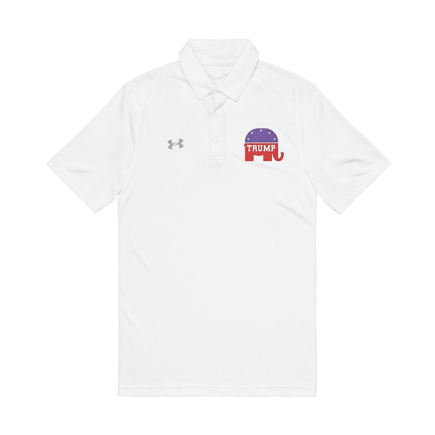 Under Armour® Men's Polo Shirt Embroidery Republican Elephant with 'Trump' Text