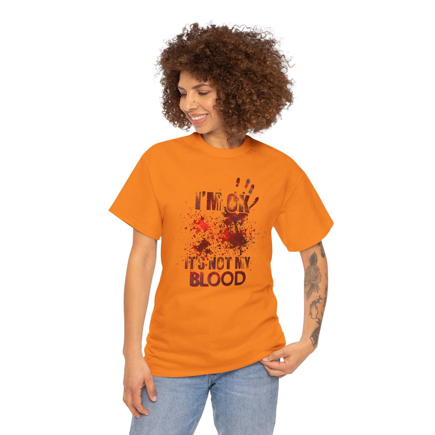 True Crime Tee, Detective Shirt for Crime Lovers, 'I'm ok, it's not my blood'