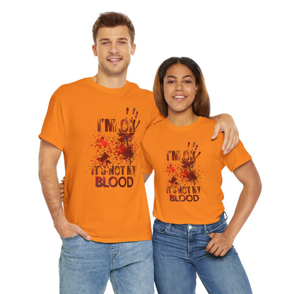 True Crime Tee, Detective Shirt for Crime Lovers, 'I'm ok, it's not my blood'