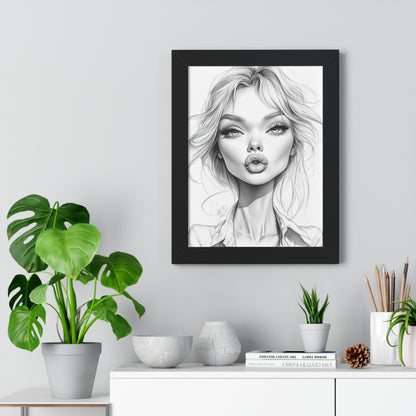 Stylish Framed Vertical Poster - Chic Wall Art Decor, Modern Home Decor, Gift for Art Lovers, Trendy Interior Design