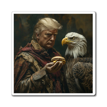 Magnet - Funny Trump Meme with Donald Trump and Eagle at McDonald’s