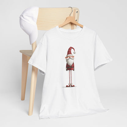 Skinny Legs Santa Character Unisex Heavy Cotton Tee, Christmas Shirt, Festive Apparel, Cute Santa Tee