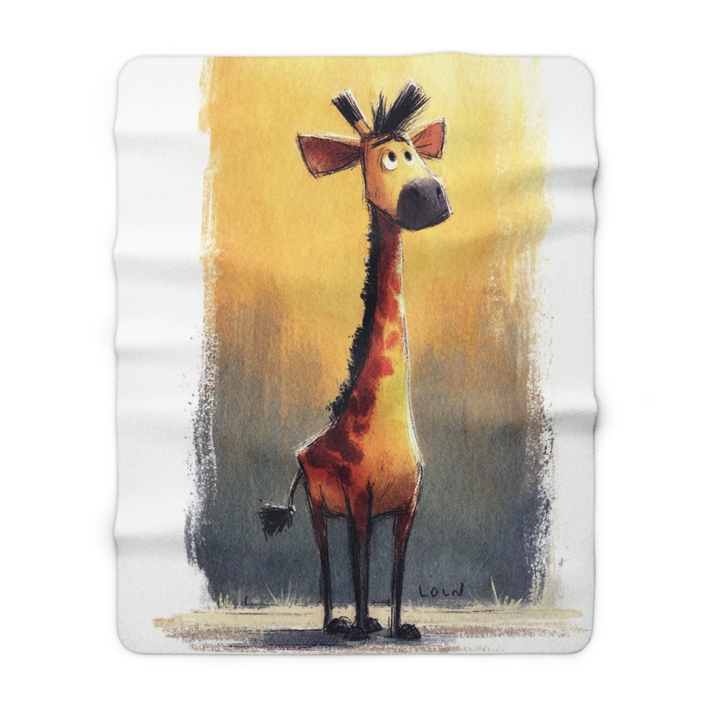 Cozy Giraffe Sherpa Fleece Blanket | Animal Lover Gift,Nursery Blanket, Kid's Room