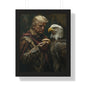 Donald Trump Framed Vertical Poster - Patriotic Wall Art, American Decor, Unique Gift, Home Office Decor, Eagle & Burger Design