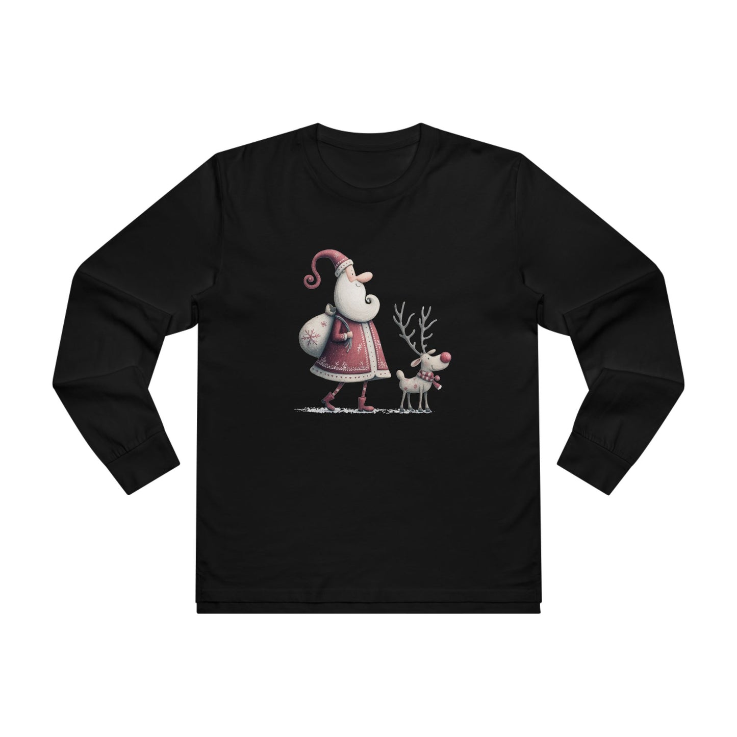 Longsleeve Tee - Santa and Reindeer Design
