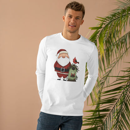 Santa Claus Longsleeve Tee - Perfect for Christmas, Holiday Gatherings, Winter Wear, Gift for Him, Festive Style