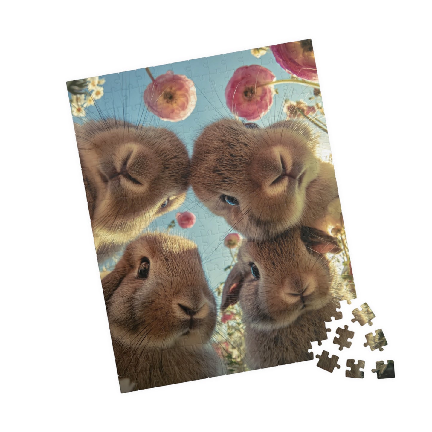 Puzzle (110, 252, 520, 1014-piece) - Funny Rabbit Selfie | Is that a carrot?