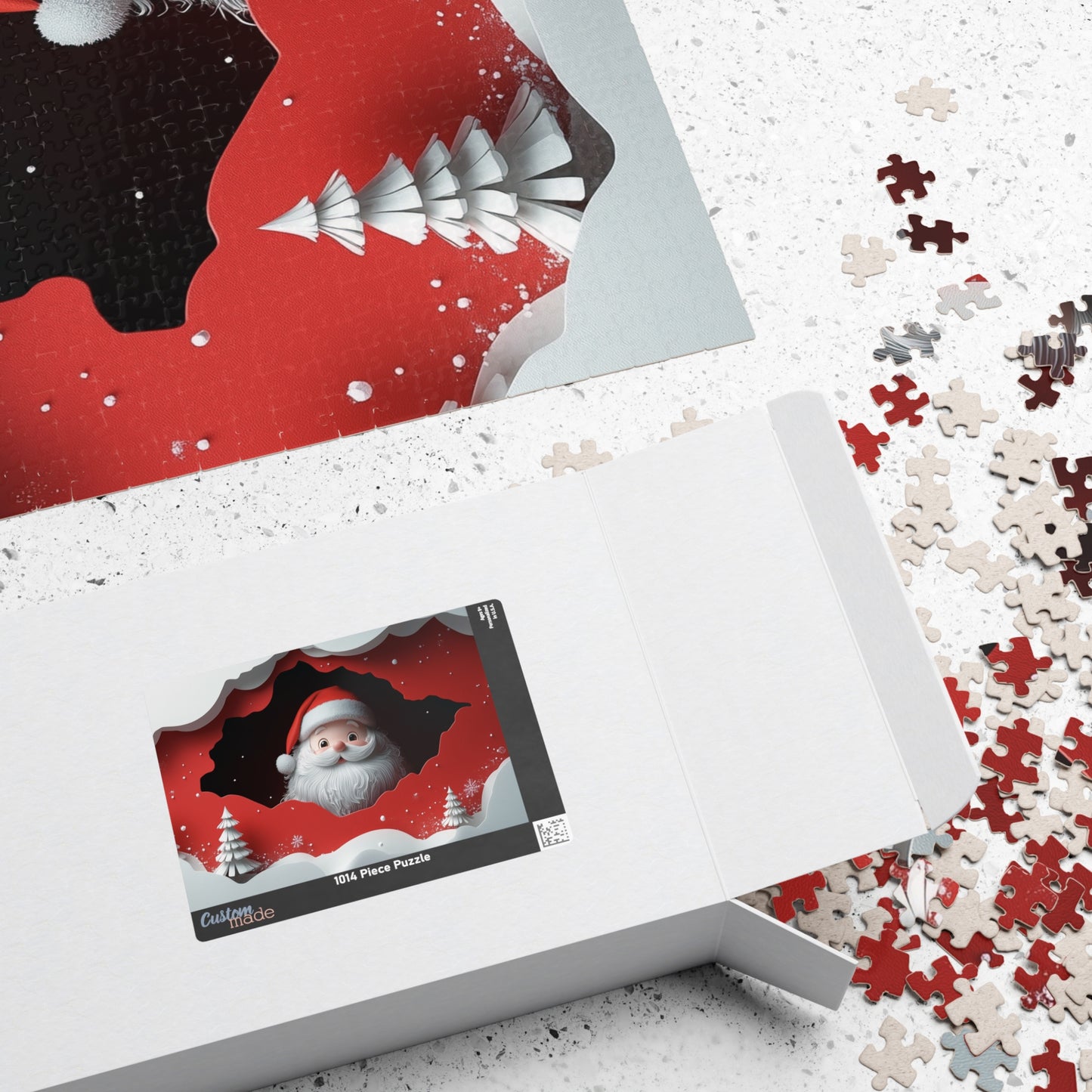 Santa Claus Puzzle - Holiday Fun, Christmas Gift, Family Activity, Festive Game, Winter Decor