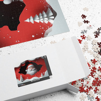 Santa Claus Puzzle - Holiday Fun, Christmas Gift, Family Activity, Festive Game, Winter Decor