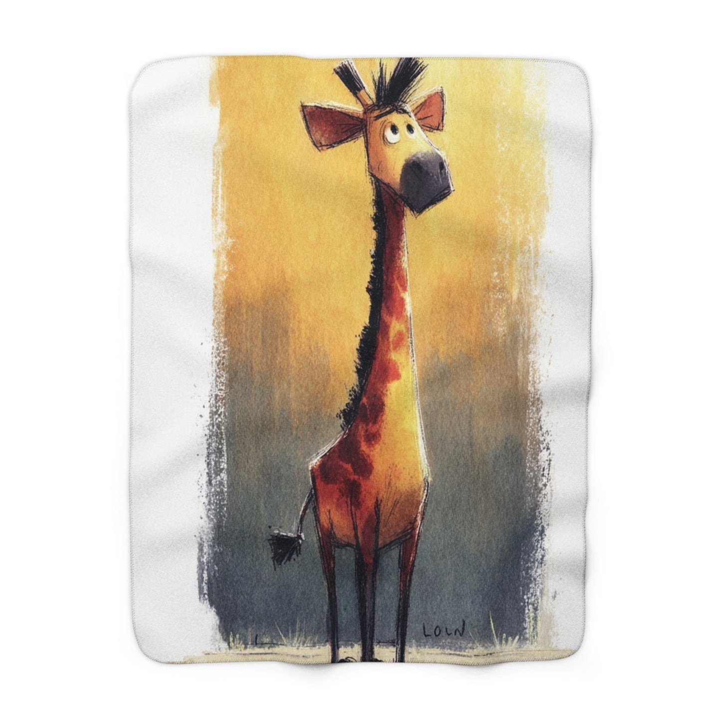 Cozy Giraffe Sherpa Fleece Blanket | Animal Lover Gift,Nursery Blanket, Kid's Room