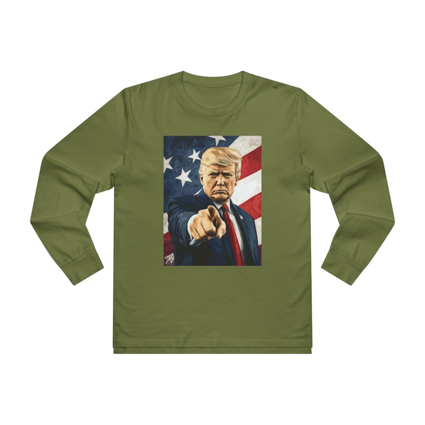 Tee Shirt - Donald Trump Uncle Sam Poster Print Men's Longsleeve