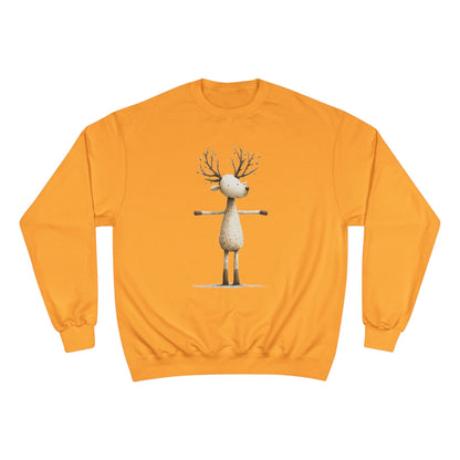 Reindeer Champion Sweatshirt, Cozy Holiday Sweatshirt, Cute Animal Gift, Winter Apparel, Christmas Sweatshirt