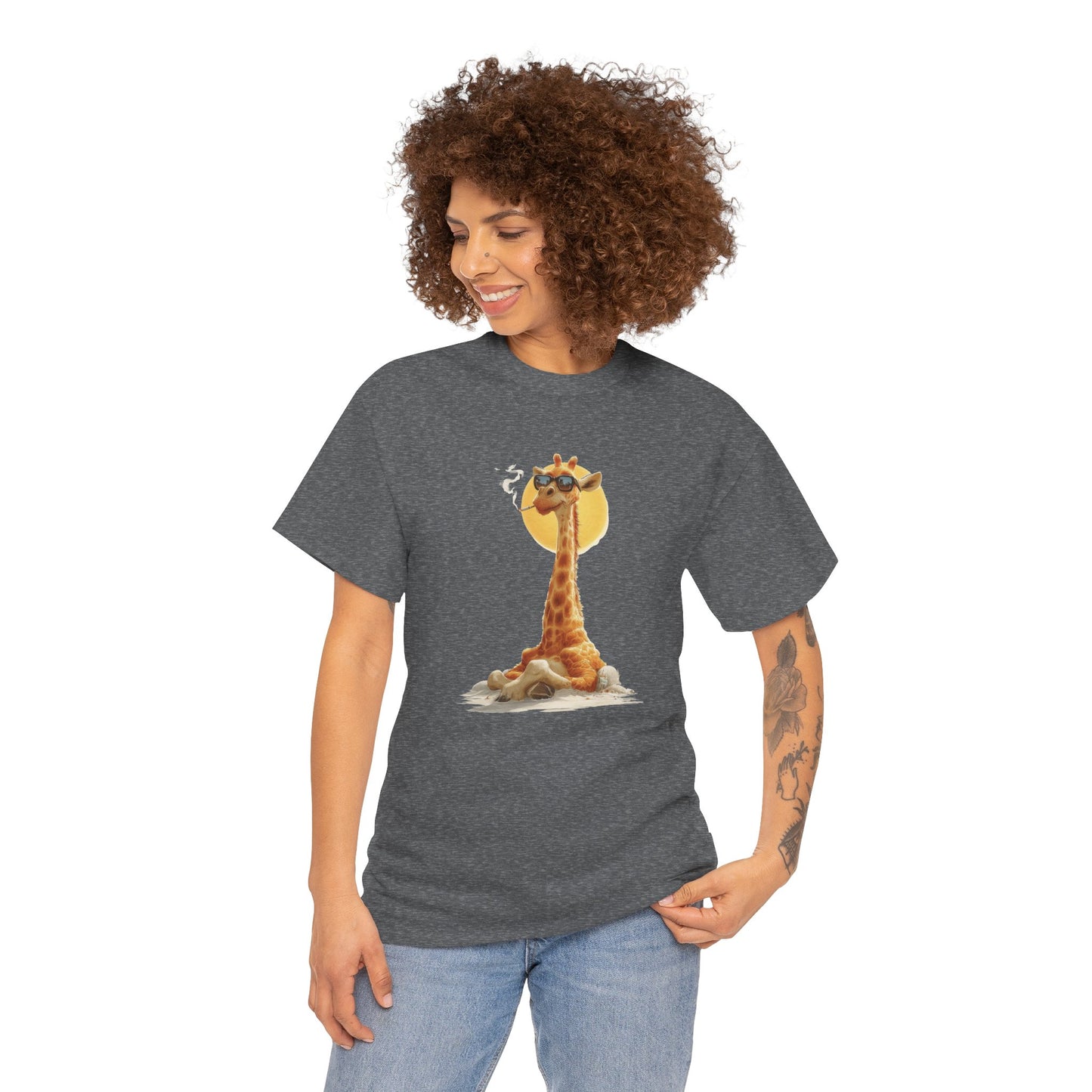 Cool Giraffe Graphic Tee, Unisex Funny Shirt, Casual Summer Top