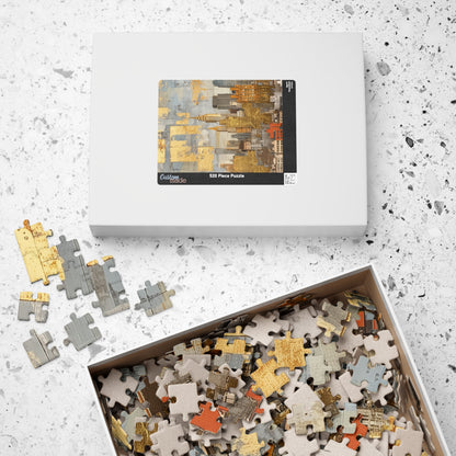 Golden Cityscape Puzzle - 110, 252, 520, 1014-piece, Fun Family Activity, Home Decor, Gift for All Ages, Relaxation and Mindfulness