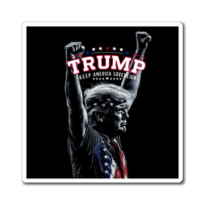 Kid Rock Inspired Trump Themed Magnet - Keep America Sovereign Kitchen, Political Souvenir, Unique Fridge Magnet, Rockstar