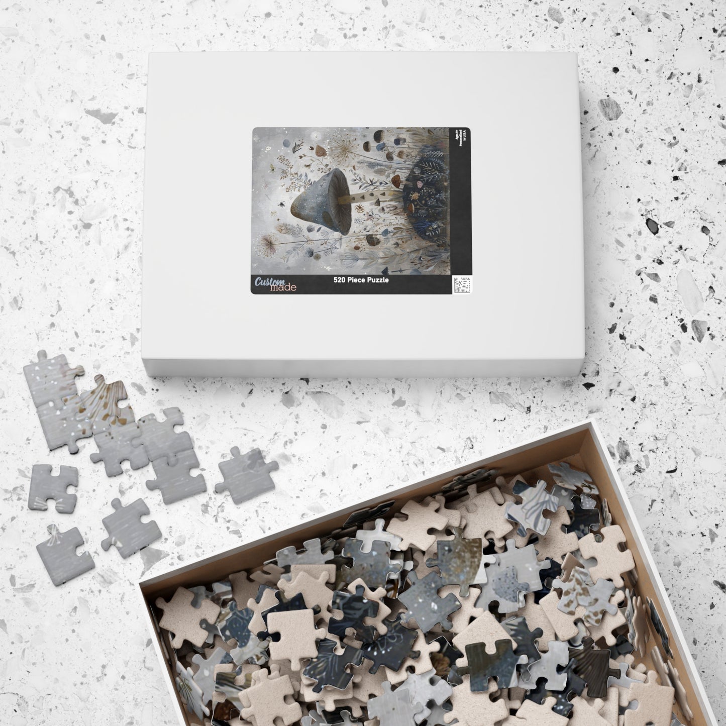 Whimsical Mushroom Puzzle | Nature-Inspired Jigsaw, 110-1014 Piece Set, Mindfulness Activity, Eco-Friendly Gift, Home Decor