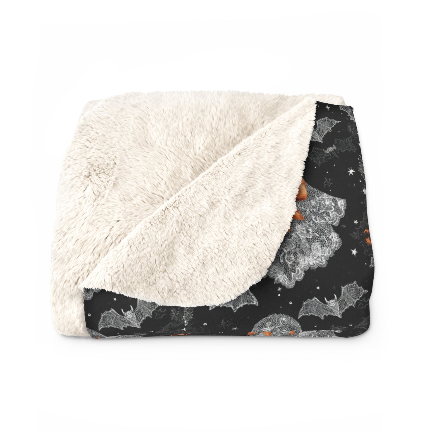 Cozy Halloween Ghosts Sherpa Fleece Blanket | Perfect for Fall Decor, Gift for Haunted House Lovers, Spooky Season Comfort