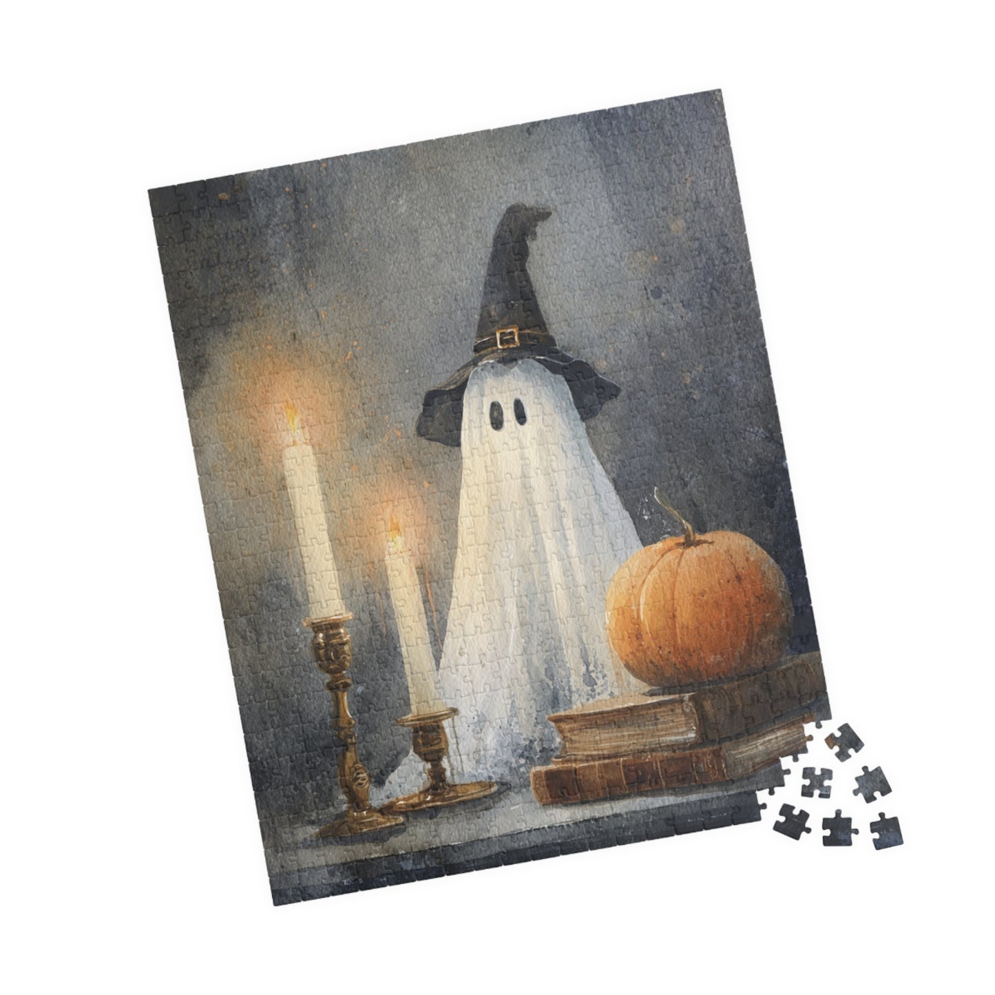 Halloween Ghost Puzzle - 110, 252, 520, 1014-piece, Spooky Decor, Family Game Night, Fall Activities, Puzzle Lovers