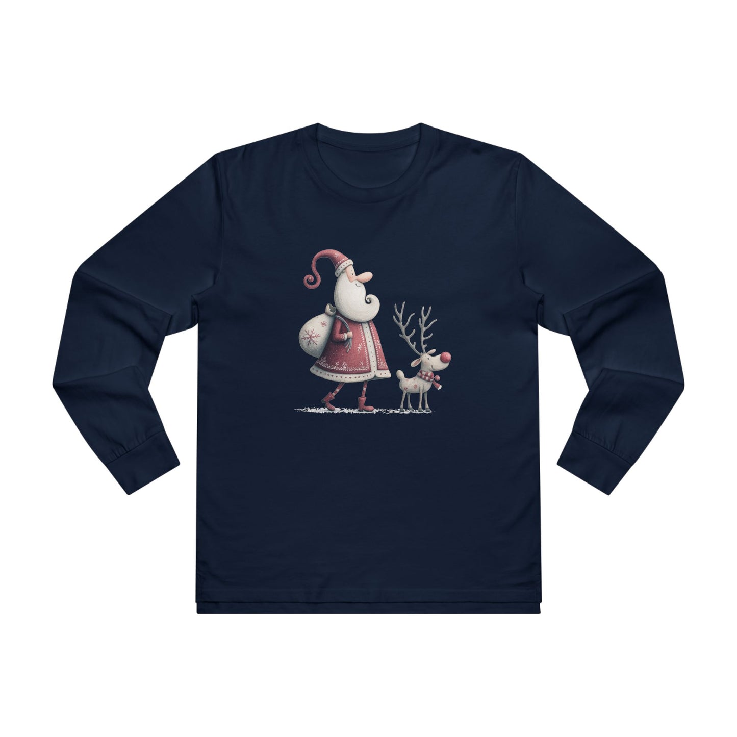 Longsleeve Tee - Santa and Reindeer Design