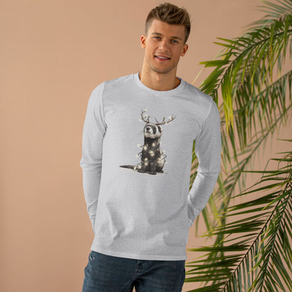Otters First Christmas Graphic Longsleeve Tee, Holiday Apparel, Christmas Tee
