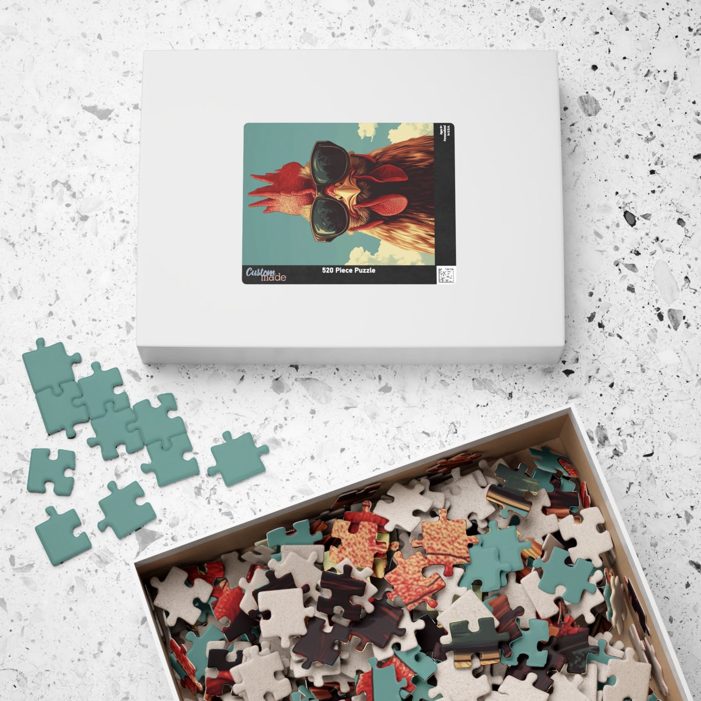 Cool Chicken Puzzle - Fun Family Activity, Gift for Bird Lovers, 110-1014 Piece Jigsaw, Home Decor, Unique Gift Idea