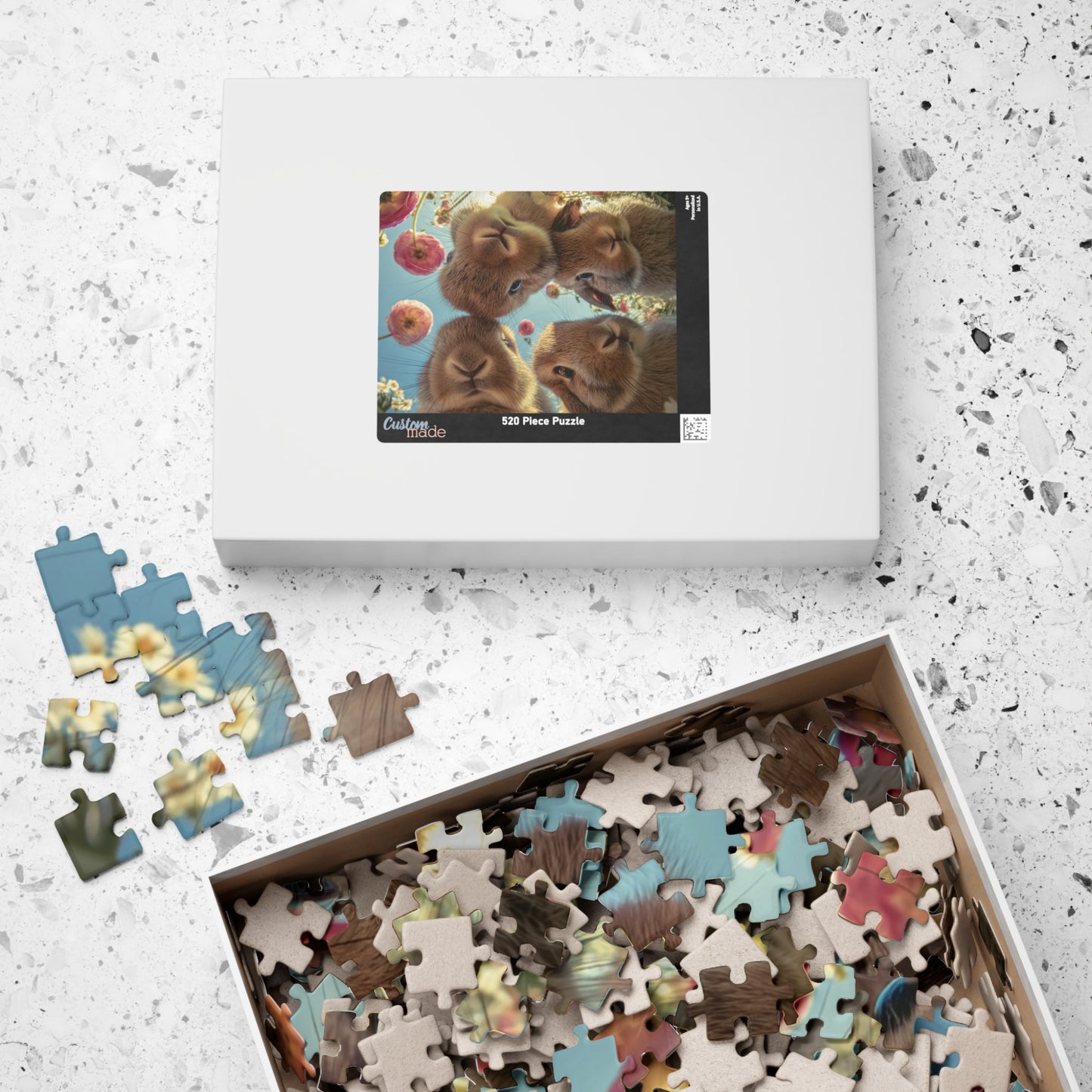 Puzzle (110, 252, 520, 1014-piece) - Funny Rabbit Selfie | Is that a carrot?
