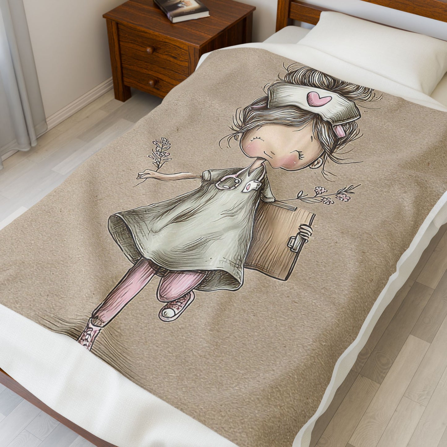 Nurse Appreciation Velveteen Plush Blanket, Cozy Throw for Healthcare Workers, Gift for Nurses