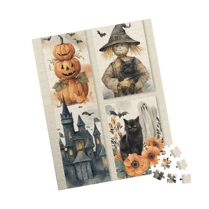 Halloween Themed Puzzle, Jack-O'-Lanterns, Spooky Decor, Family Activity, Fall Fun, Gifting, Seasonal Games