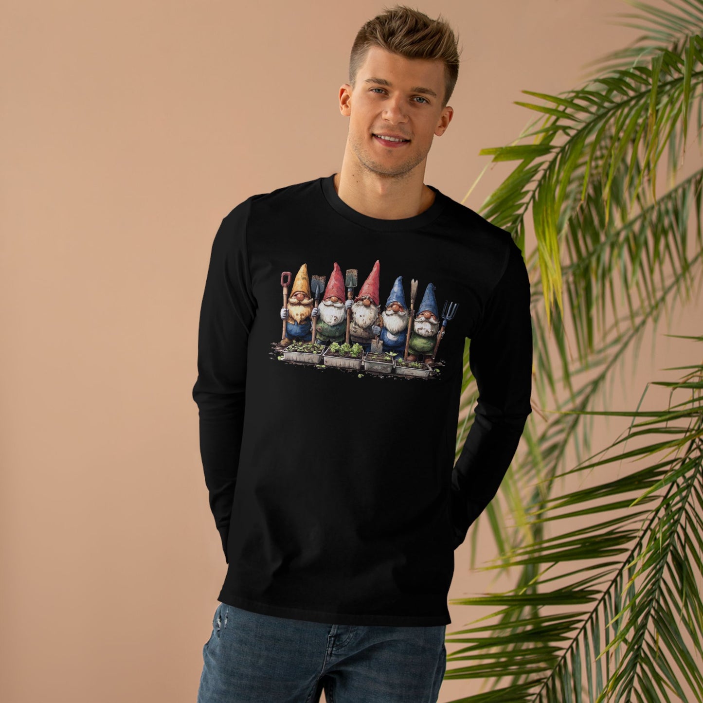 Garden Gnome Longsleeve Tee - Perfect for Garden Lovers, Gift for Nature Enthusiasts, Unique T-Shirt