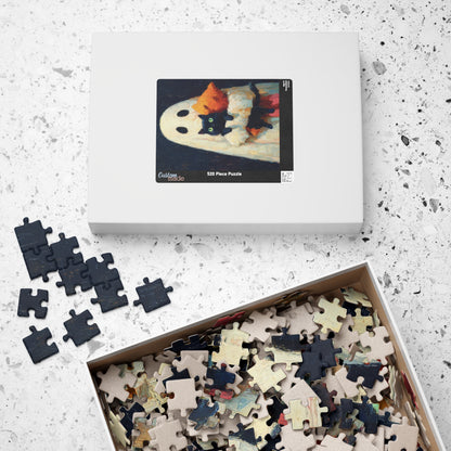 Ghost Cat Puzzle - 1014-Piece Jigsaw Fun, Perfect for Cat Lovers, Halloween Decor, Family Game Night, Unique Gift