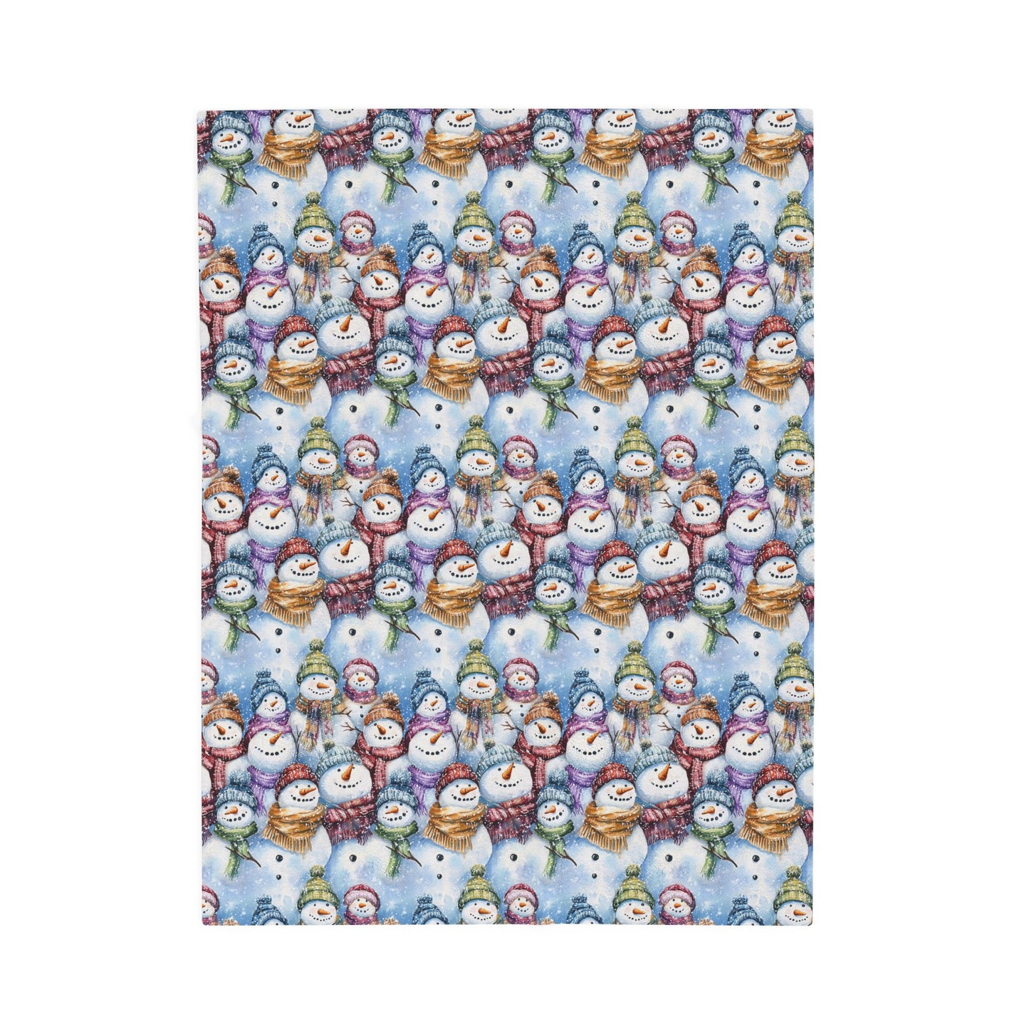 Cozy Snowman Plush Blanket, Winter Gift, Holiday Decor, Soft Fleece Throw, Kids Blanket, Christmas Home Essentials
