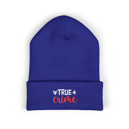 Yellow True Crime Embroidered Beanie, Cozy Hat for Crime Lovers, Perfect Gift for Winter, Fall Fashion, Accessories for True Crime Fans