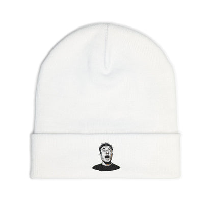 Embroidered Elon Musk Knit Beanie, Cozy Winter Hat, Funny Gift for Him, Political Satire Fashion