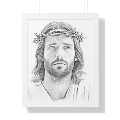 Framed Jesus Poster, Christian Art, Religious Decor, Inspirational Wall Art, Home Decoration, Gift for Faith