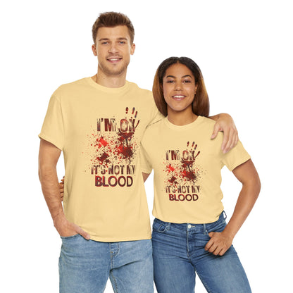 True Crime Tee, Detective Shirt for Crime Lovers, 'I'm ok, it's not my blood'