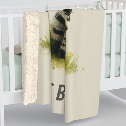Sherpa Fleece Blanket - Baby Zebra Illustration