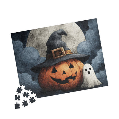 Halloween Pumpkin Puzzle, Spooky Decor, Ghostly Challenge for Kids and Adults, Fall Family Activity, Perfect Gift for Halloween