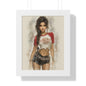 Vertical Poster - Hot Babe in Short Tshirt and Booty Shorts