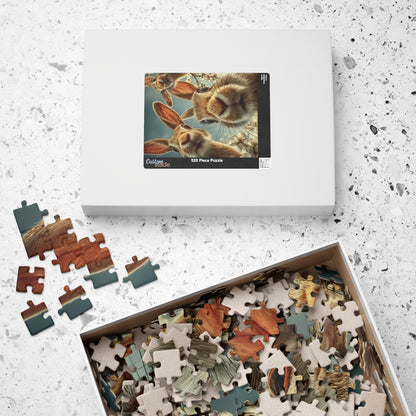 Bunny Selfie,Puzzle - Fun Family Activity, Perfect Gift for Kids, Nature Lovers, Easter, Spring Decor